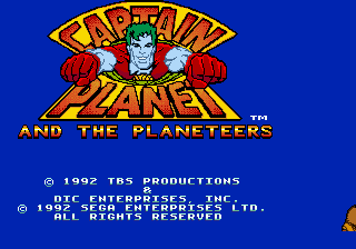 Captain Planet and the Planeteers (USA) Title Screen